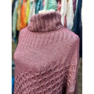 Nine West Pink Turtleneck Sweater NWT XL – Cable Knit Cozy Pullover